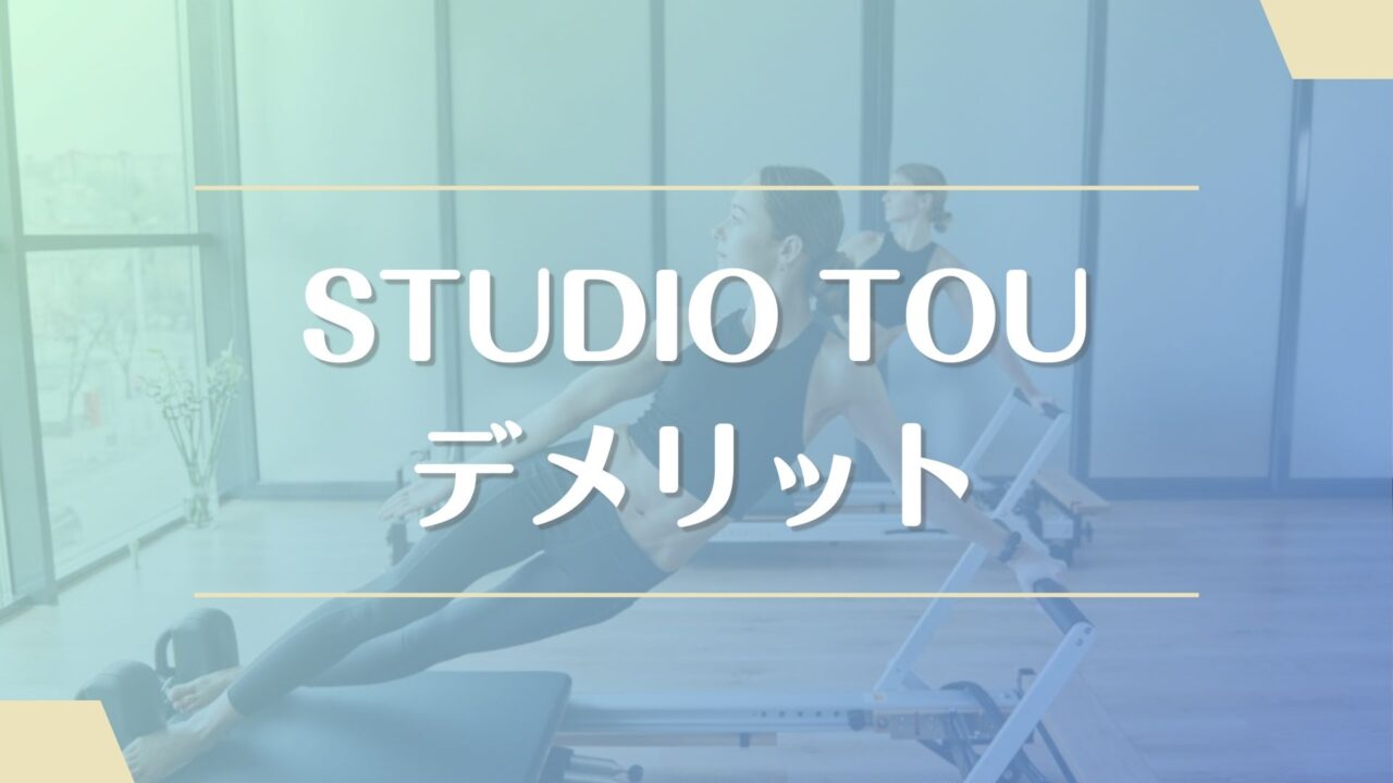 STUDIO TOUのデメリット